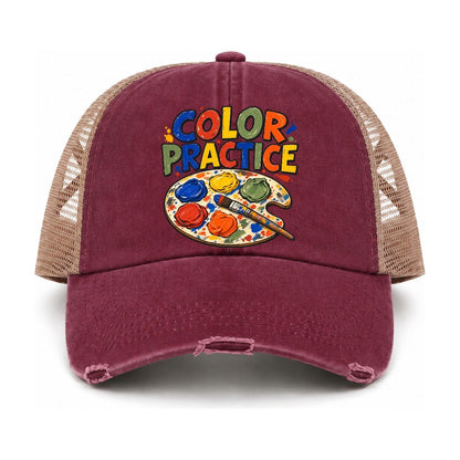 Burgundy-Khaki — front view