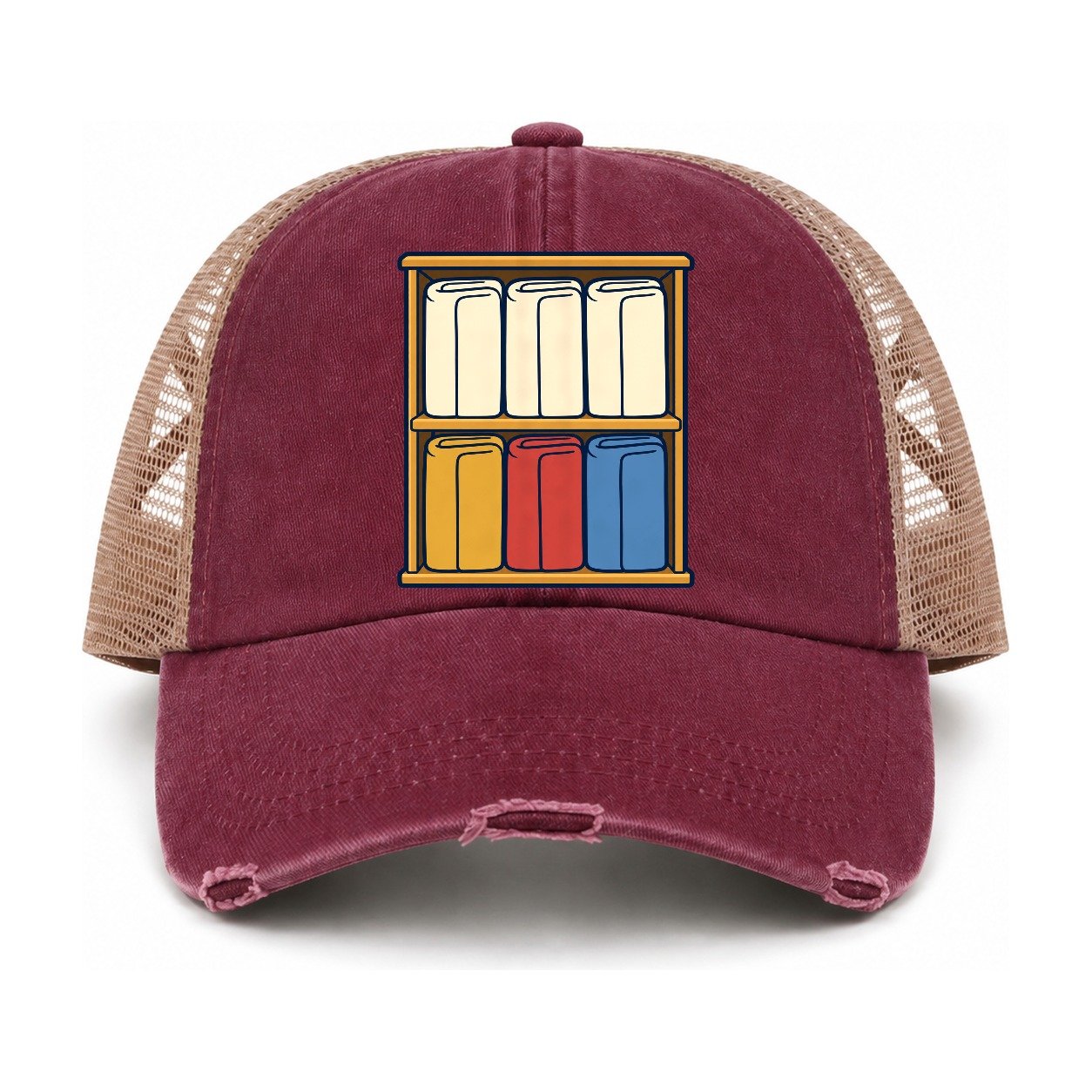 Burgundy-Khaki — front view