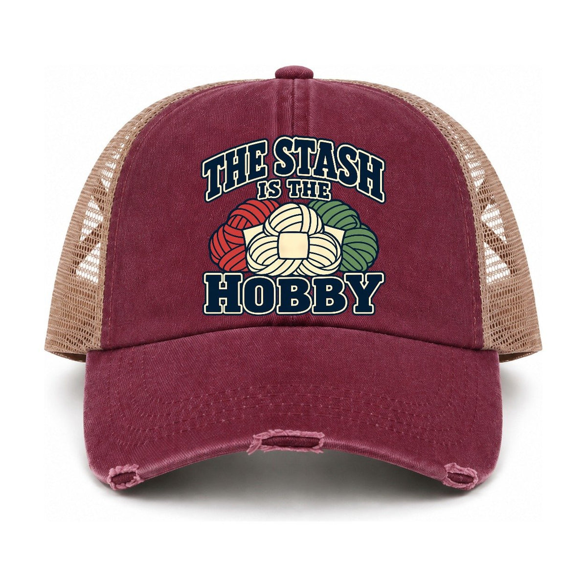 Burgundy-Khaki — front view