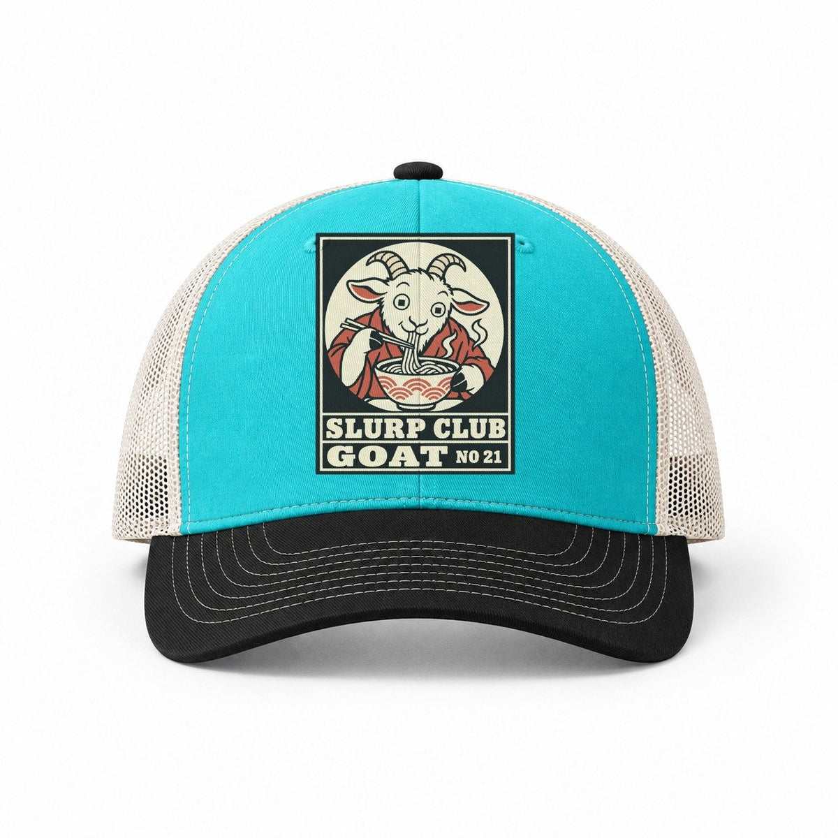 Aqua-Black-White — front view