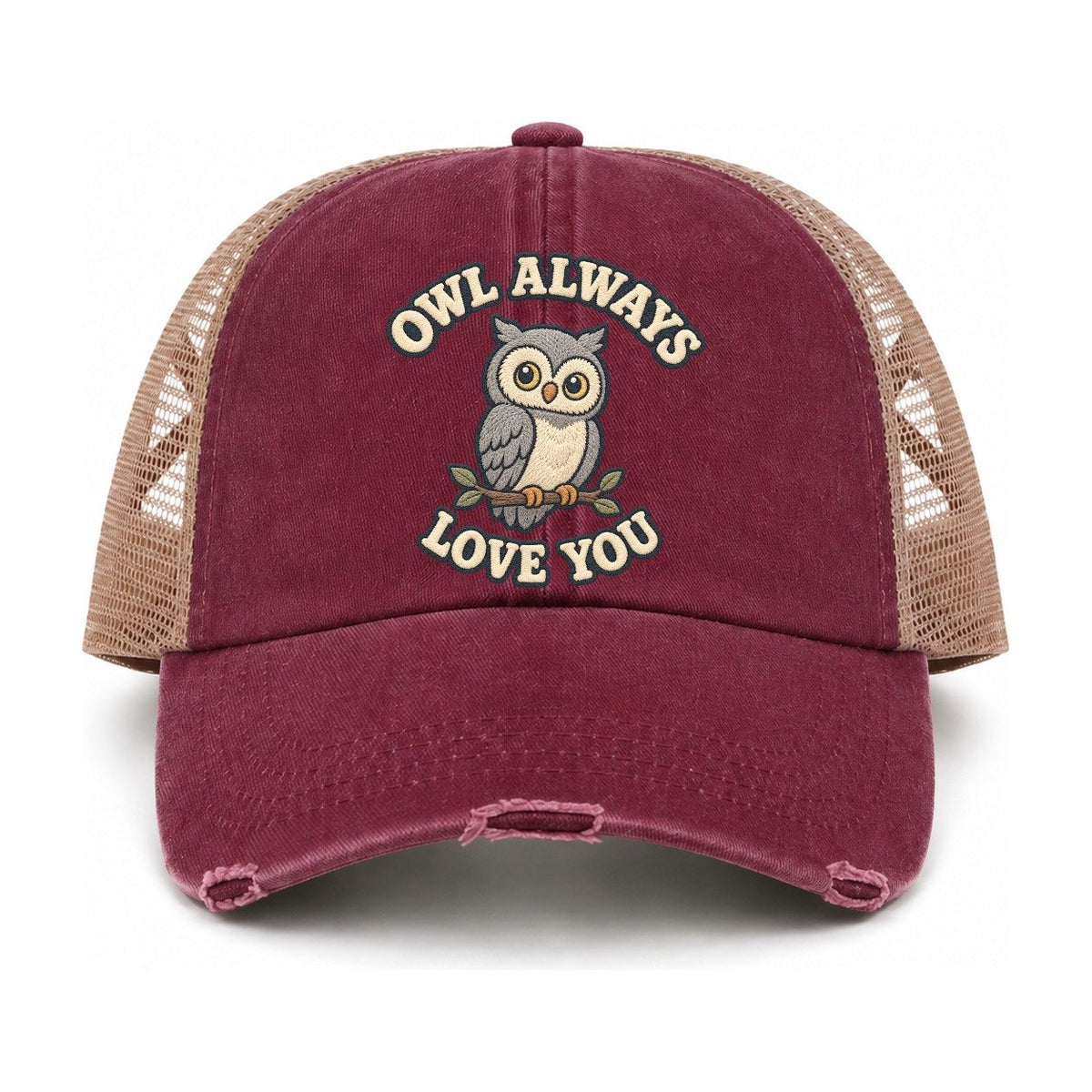 Burgundy-Khaki — front view