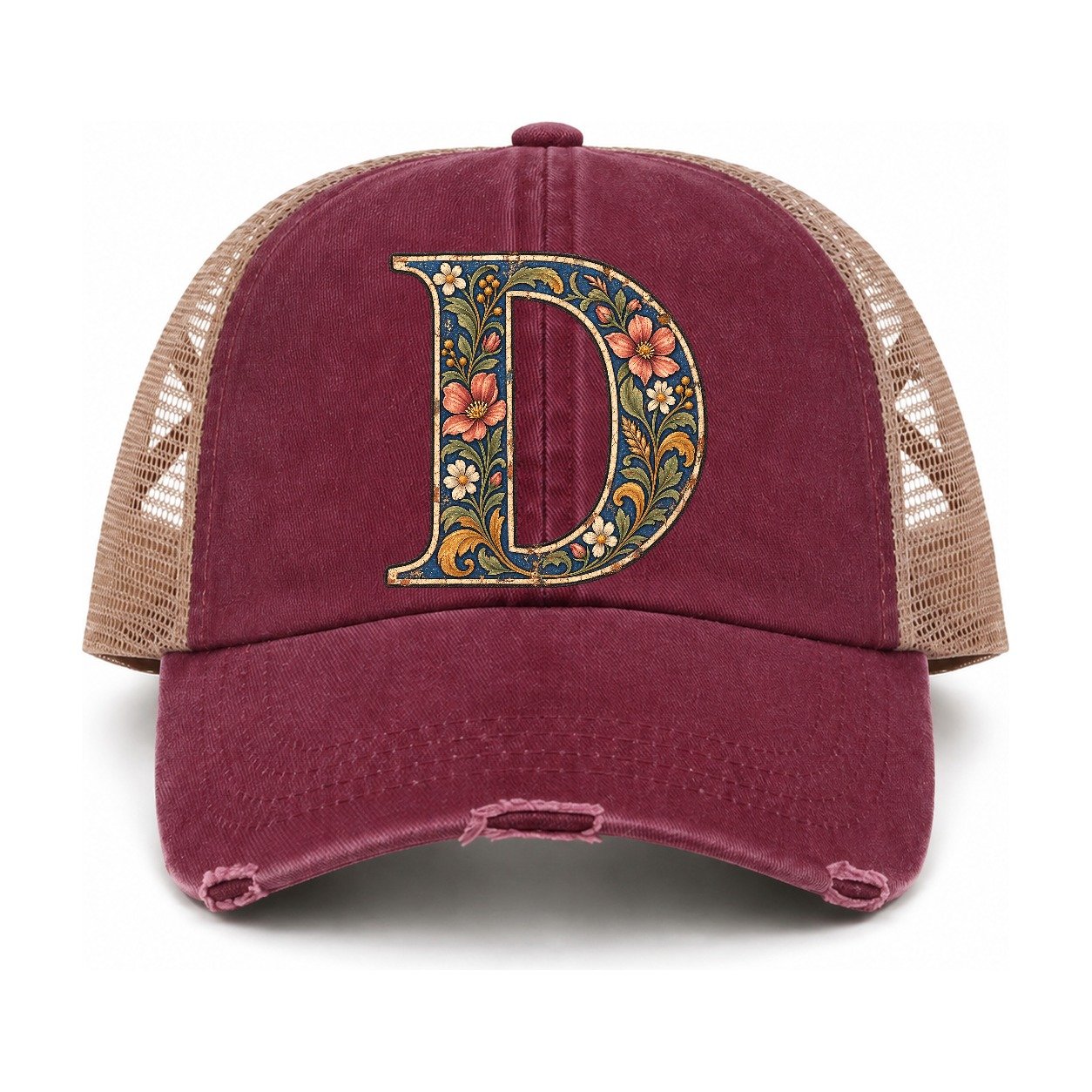 Burgundy-Khaki — front view