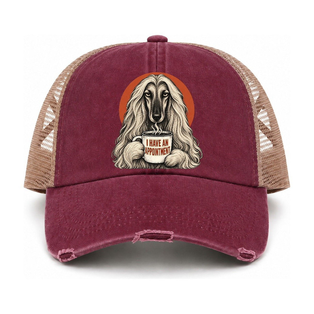 Burgundy-Khaki — front view