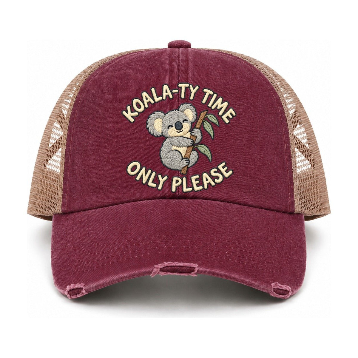 Burgundy-Khaki — front view