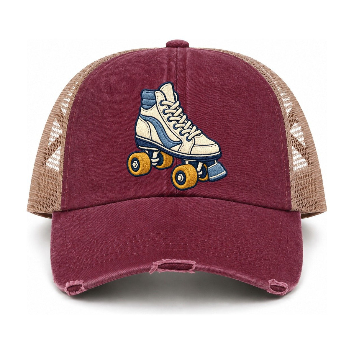 Burgundy-Khaki — front view