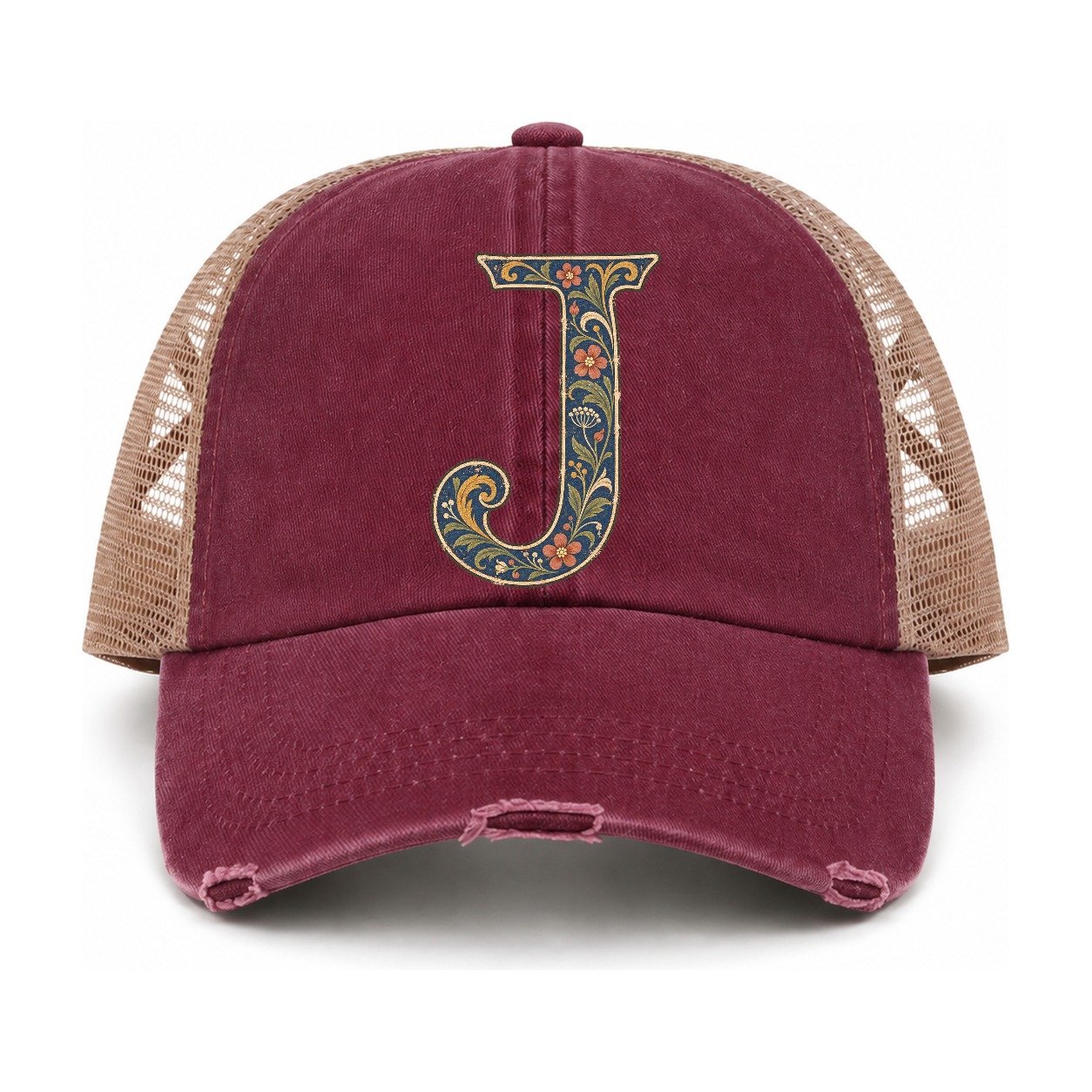 Burgundy-Khaki — front view