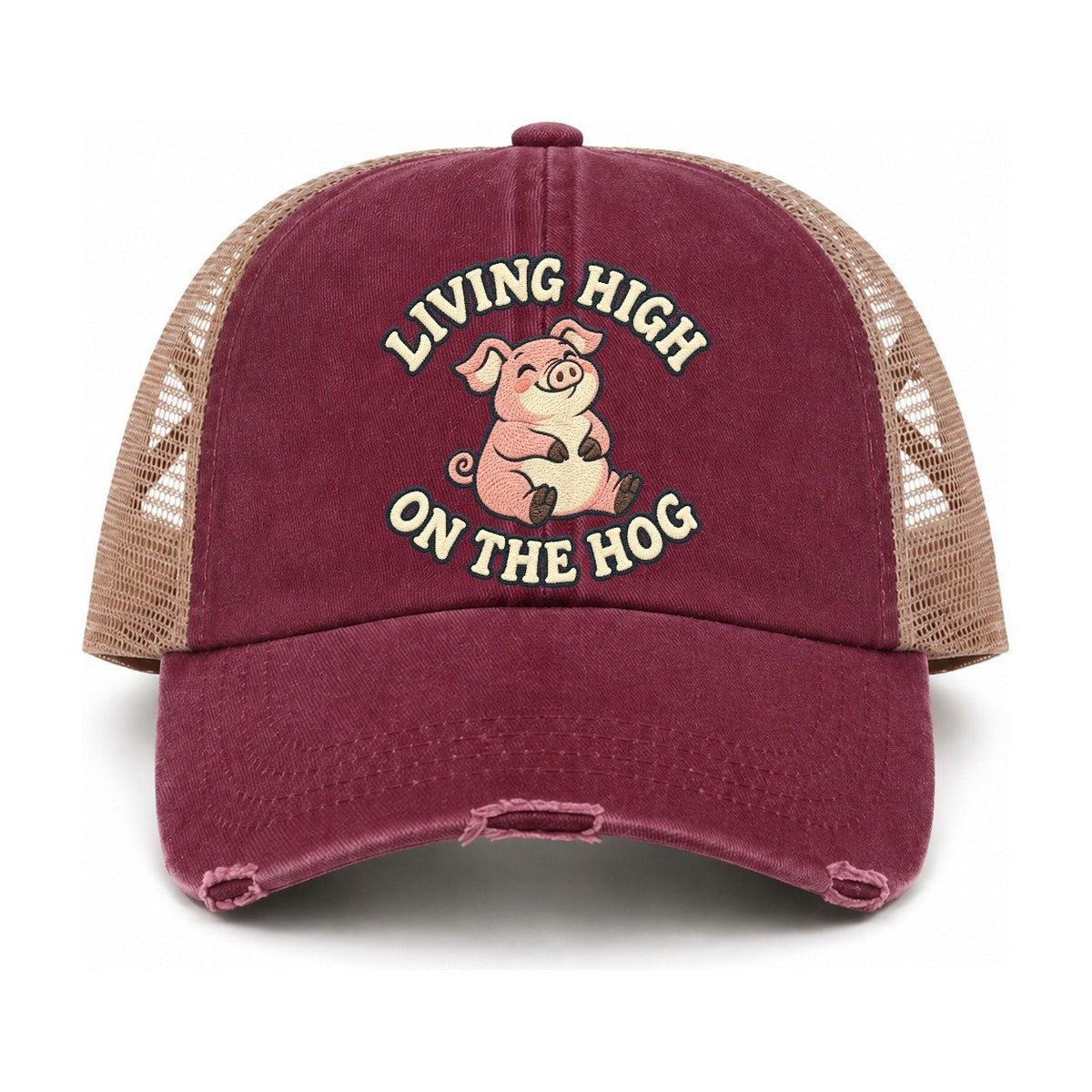 Burgundy-Khaki — front view