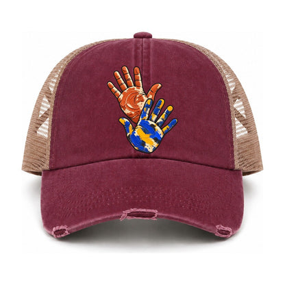 Burgundy-Khaki — front view