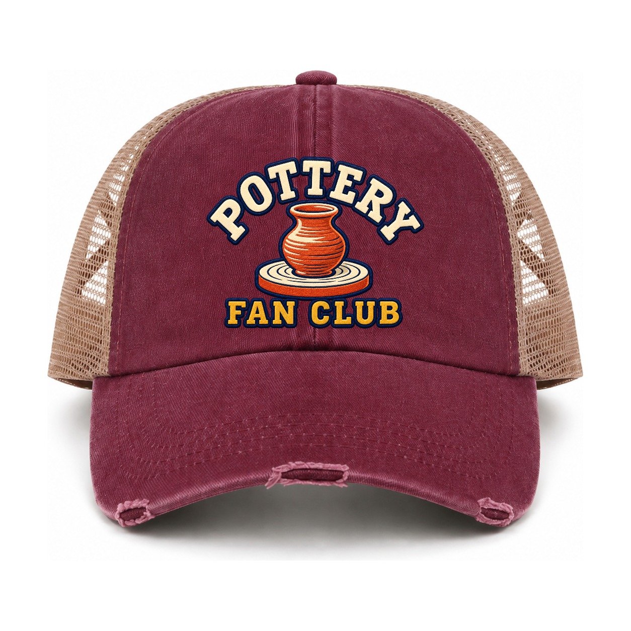 Burgundy-Khaki — front view