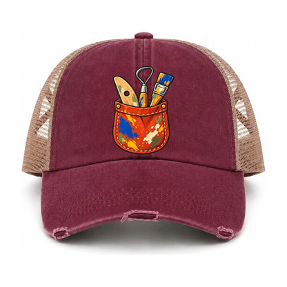 Burgundy-Khaki — front view
