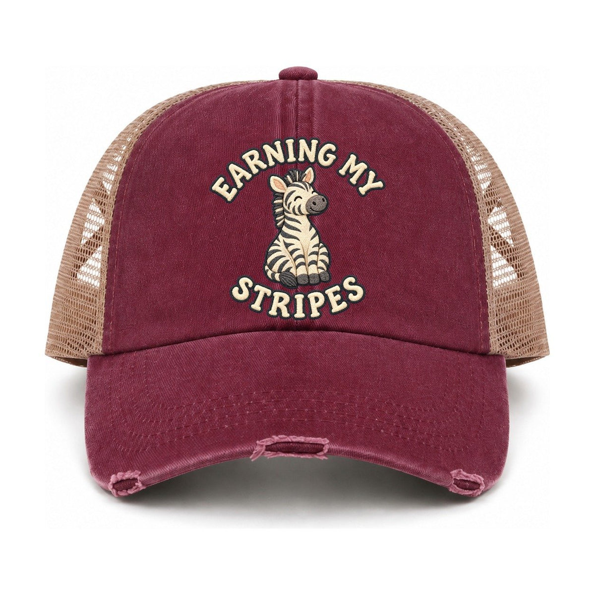 Burgundy-Khaki — front view