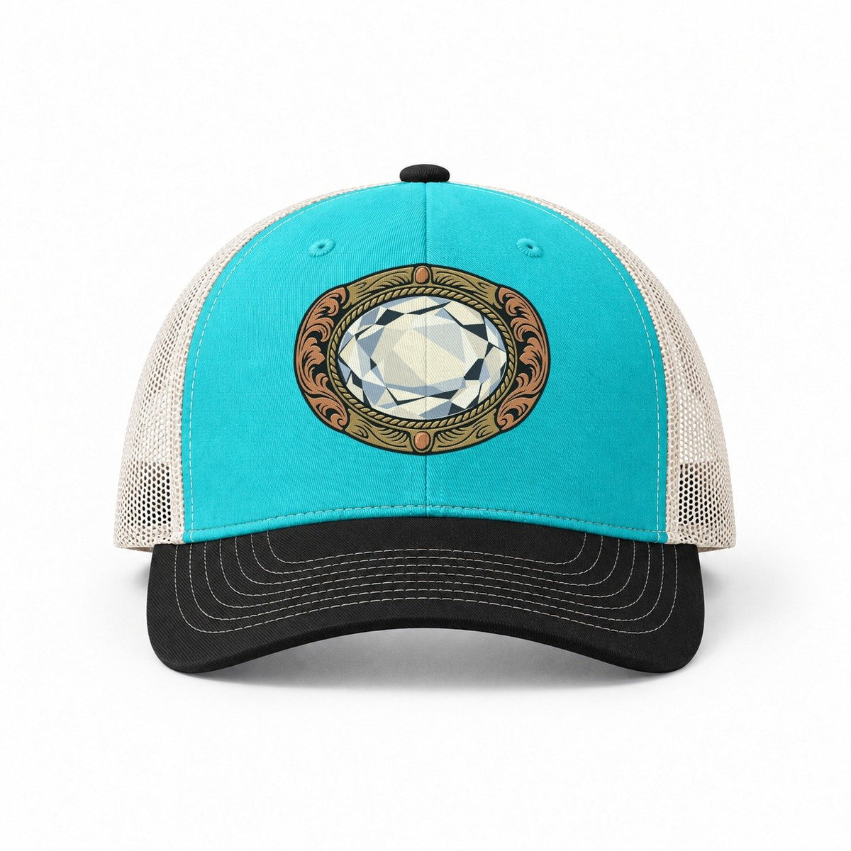 Aqua-Black-White — front view