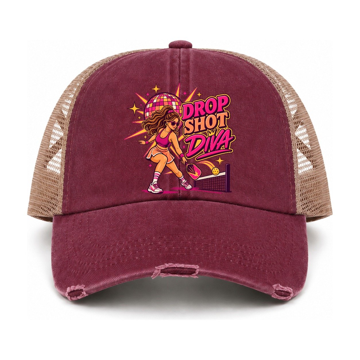 Burgundy-Khaki — front view
