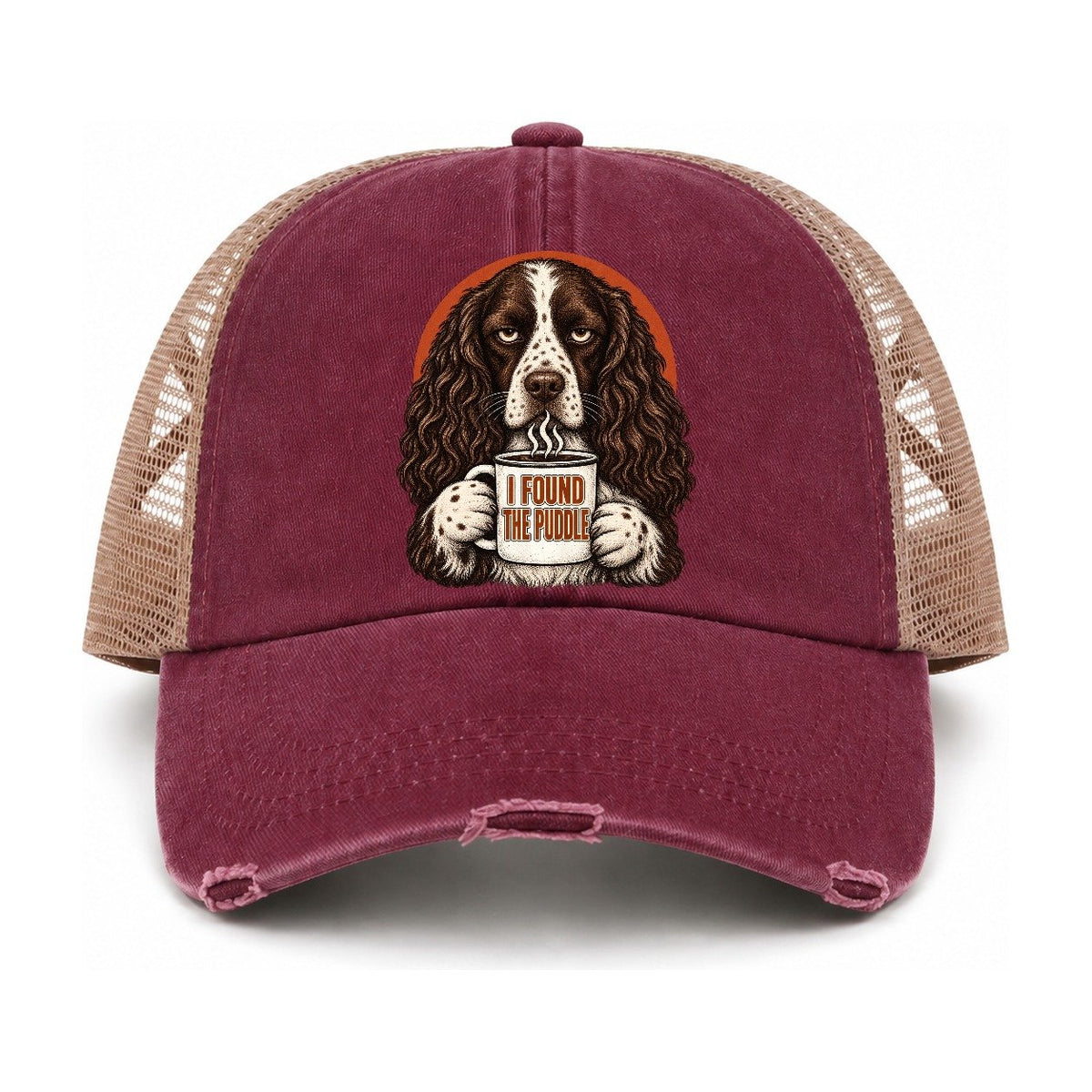 Burgundy-Khaki — front view