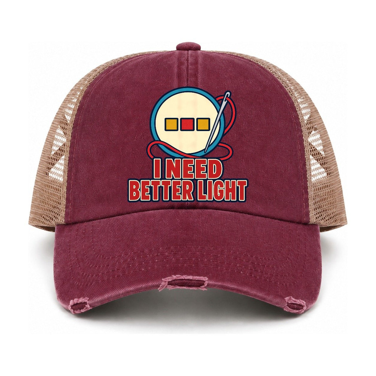 Burgundy-Khaki — front view