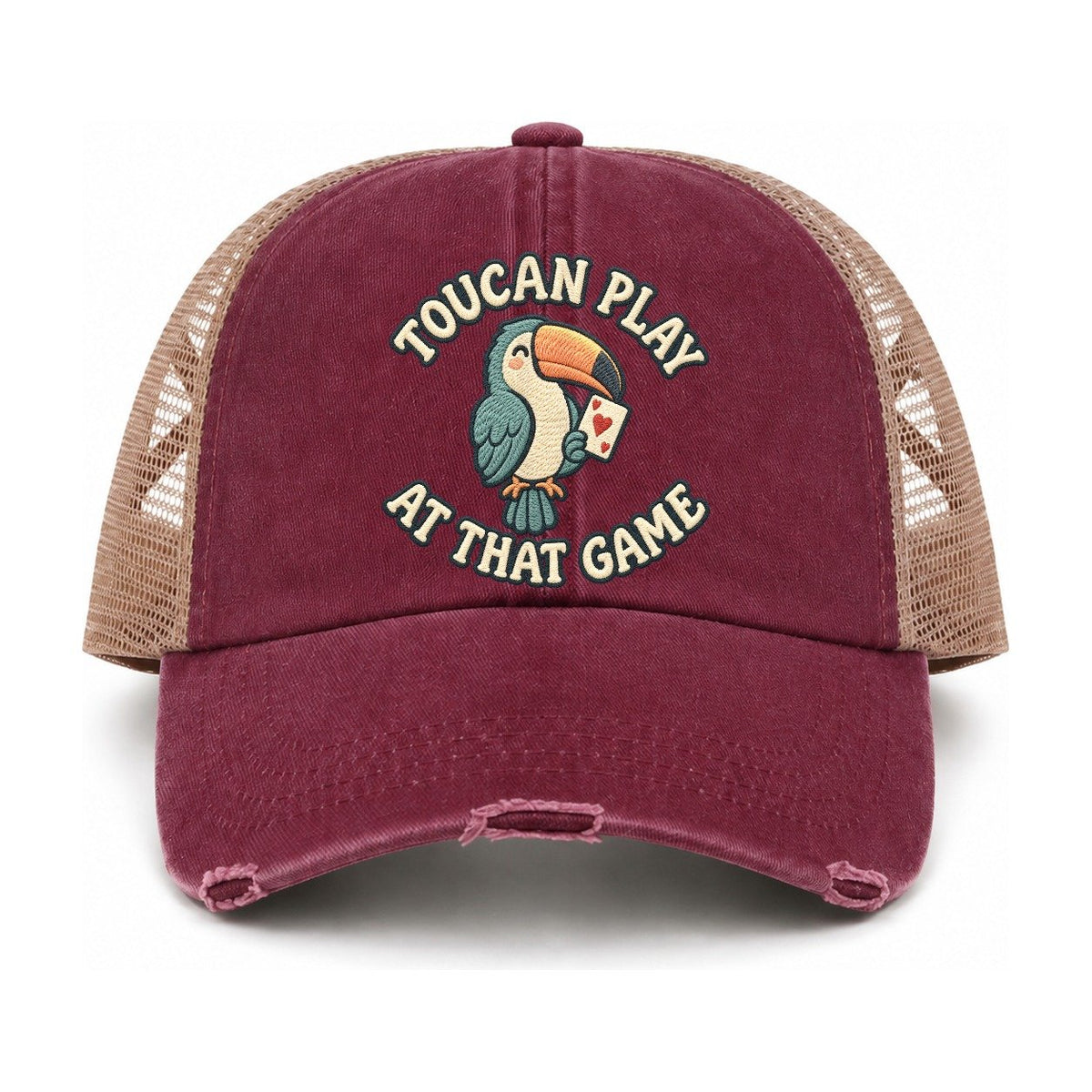 Burgundy-Khaki — front view