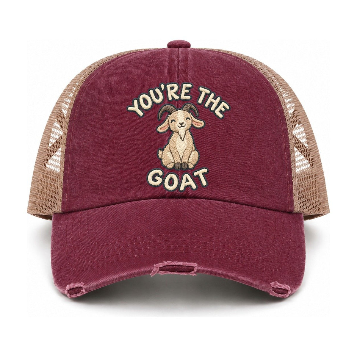 Burgundy-Khaki — front view
