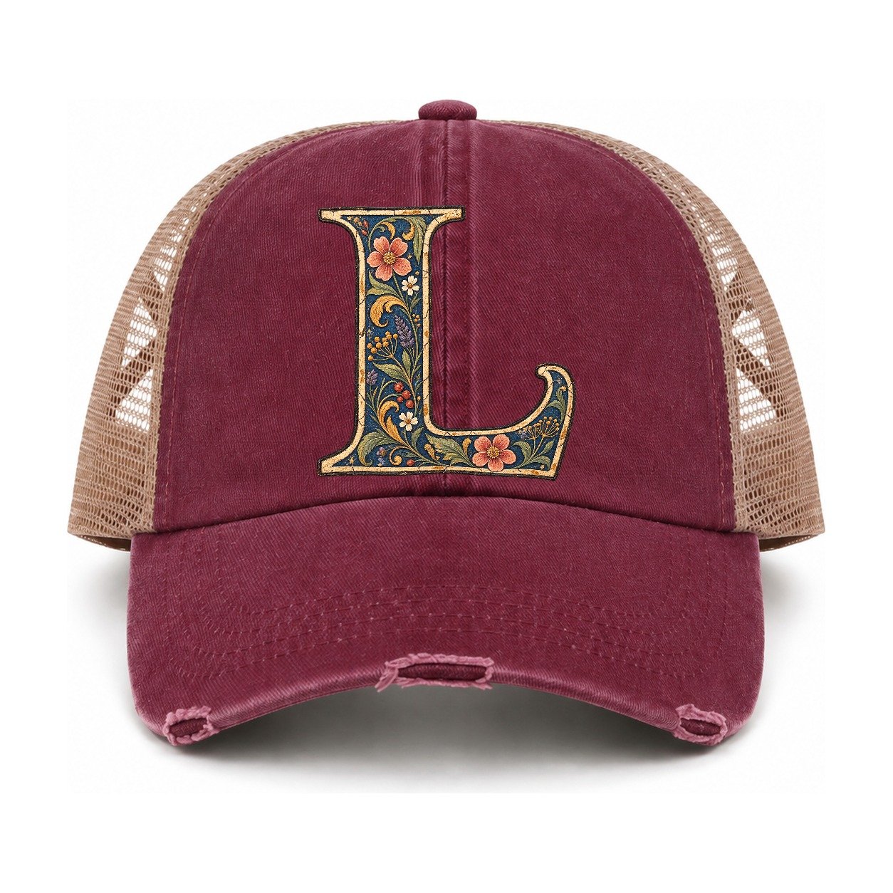 Burgundy-Khaki — front view