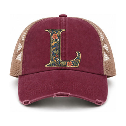Burgundy-Khaki — front view