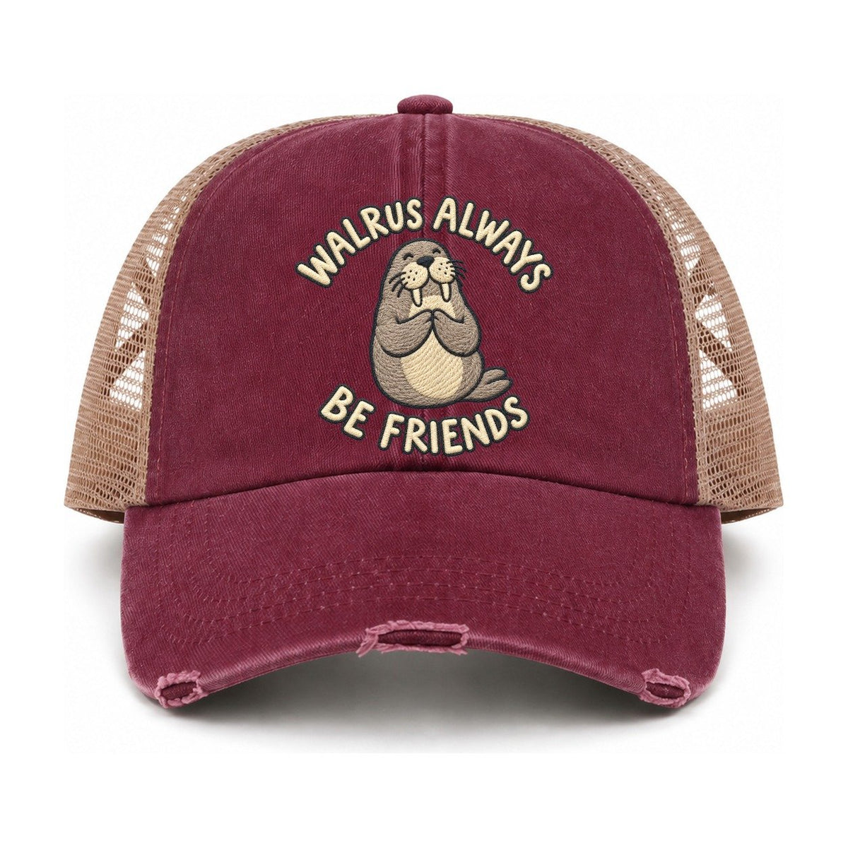 Burgundy-Khaki — front view