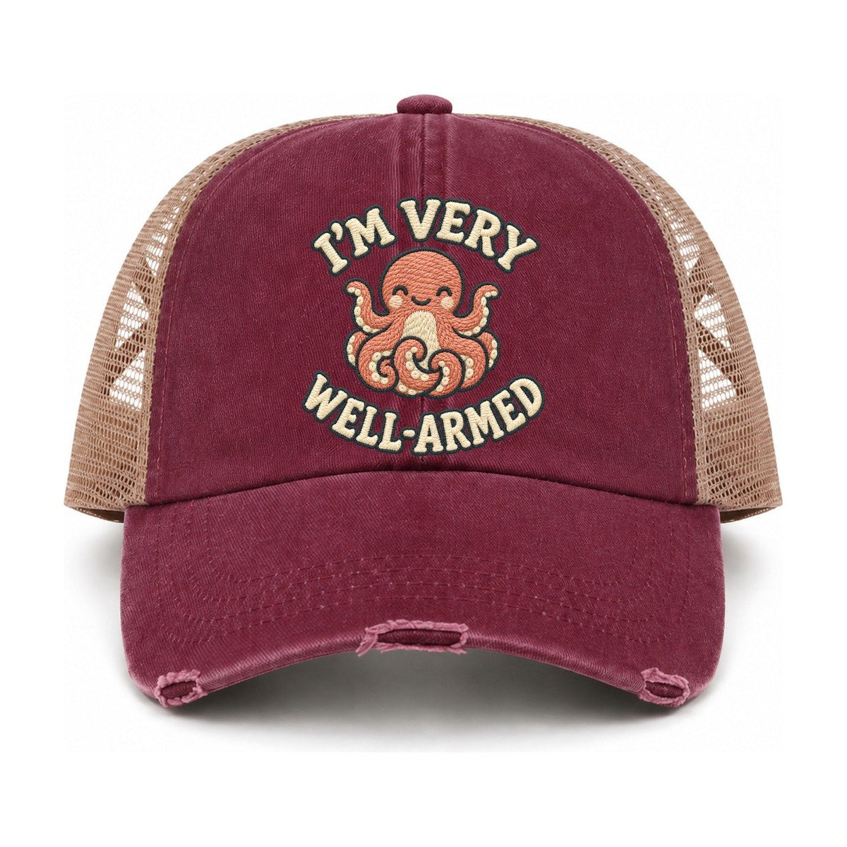 Burgundy-Khaki — front view