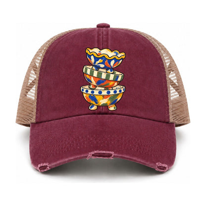 Burgundy-Khaki — front view
