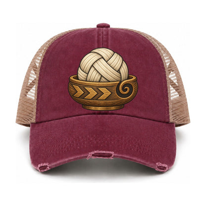 Burgundy-Khaki — front view