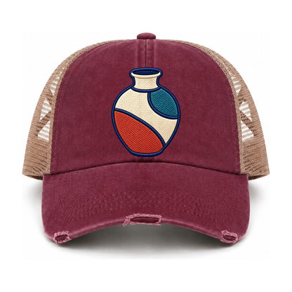 Burgundy-Khaki — front view