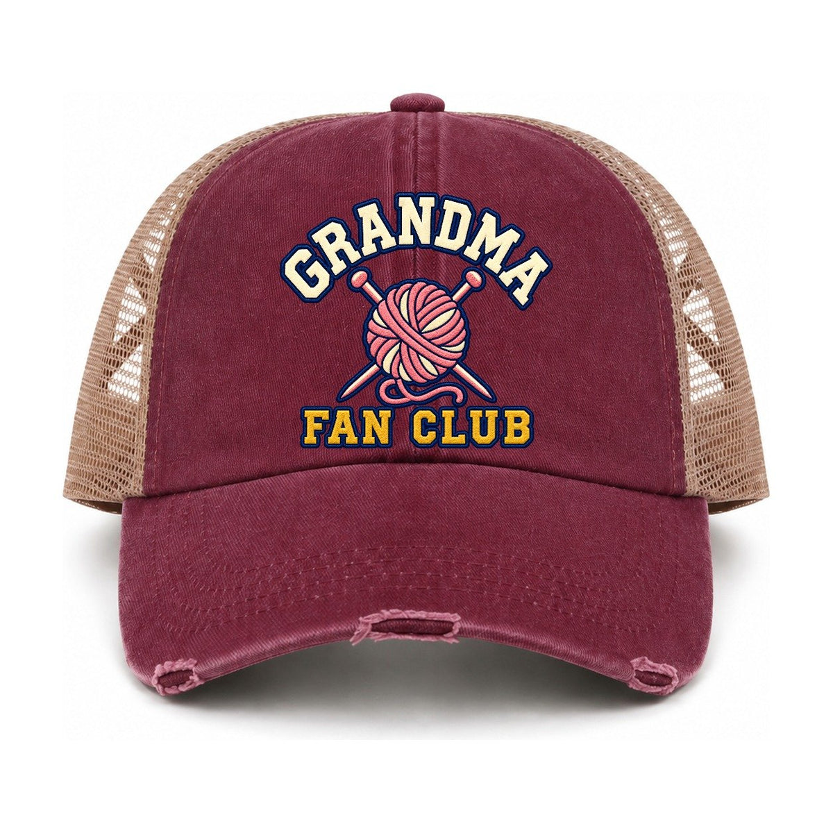 Burgundy-Khaki — front view