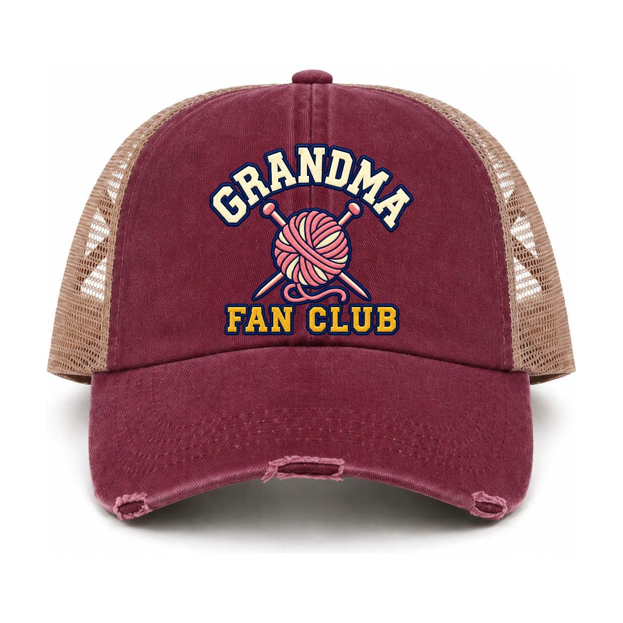 Burgundy-Khaki — front view
