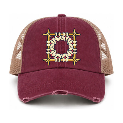 Burgundy-Khaki — front view