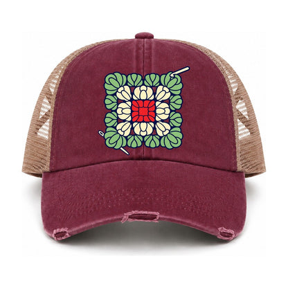 Burgundy-Khaki — front view
