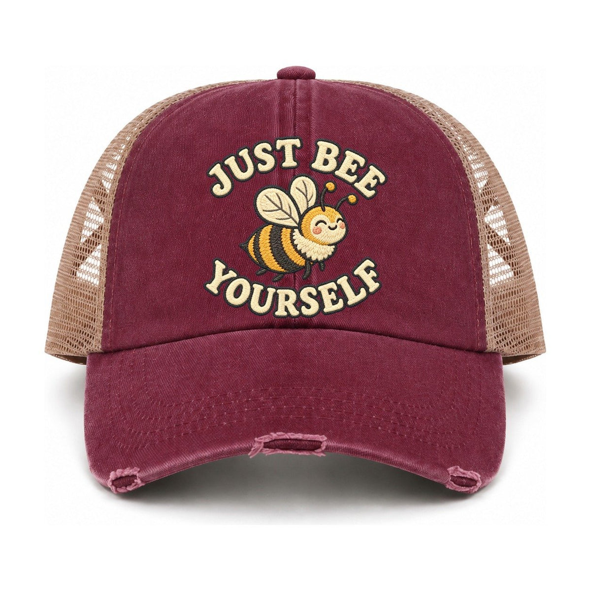 Burgundy-Khaki — front view