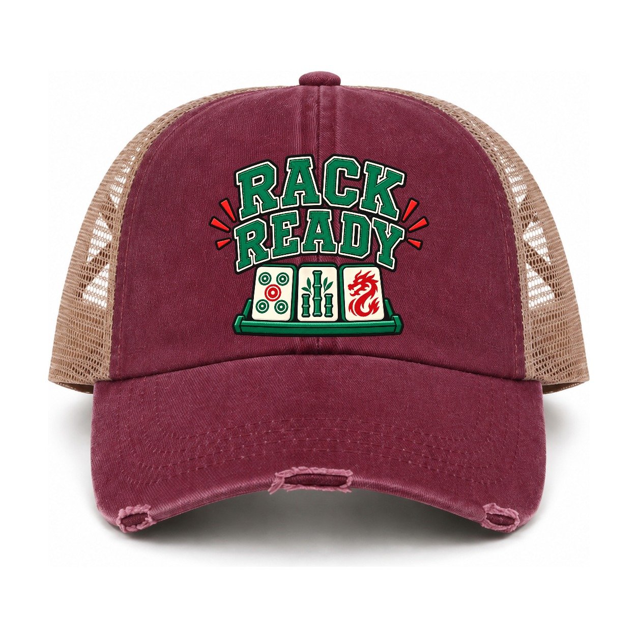 Burgundy-Khaki — front view