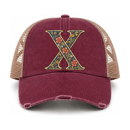 Burgundy-Khaki — front view
