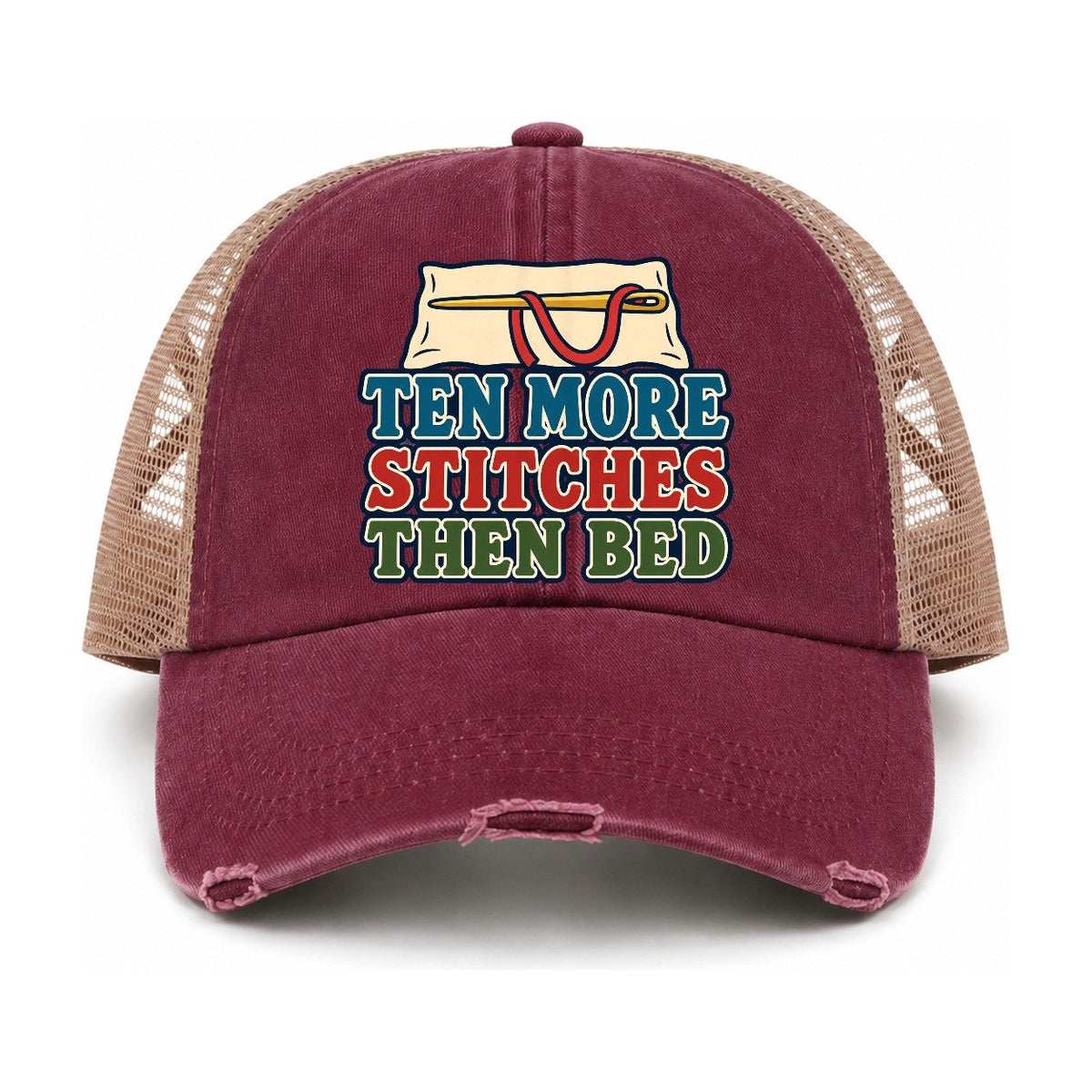 Burgundy-Khaki — front view