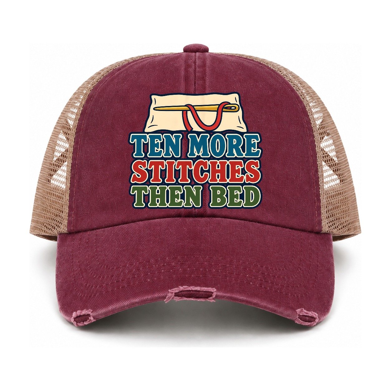 Burgundy-Khaki — front view