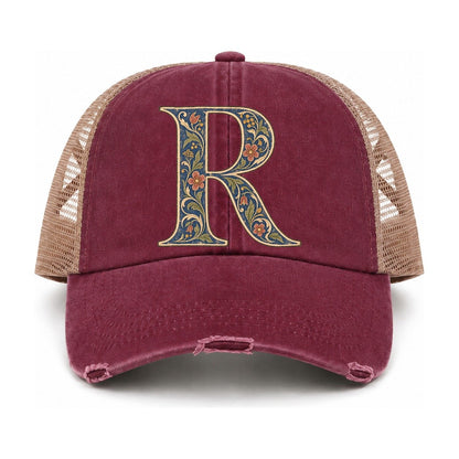 Burgundy-Khaki — front view