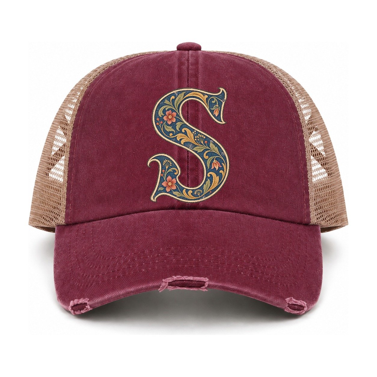 Burgundy-Khaki — front view