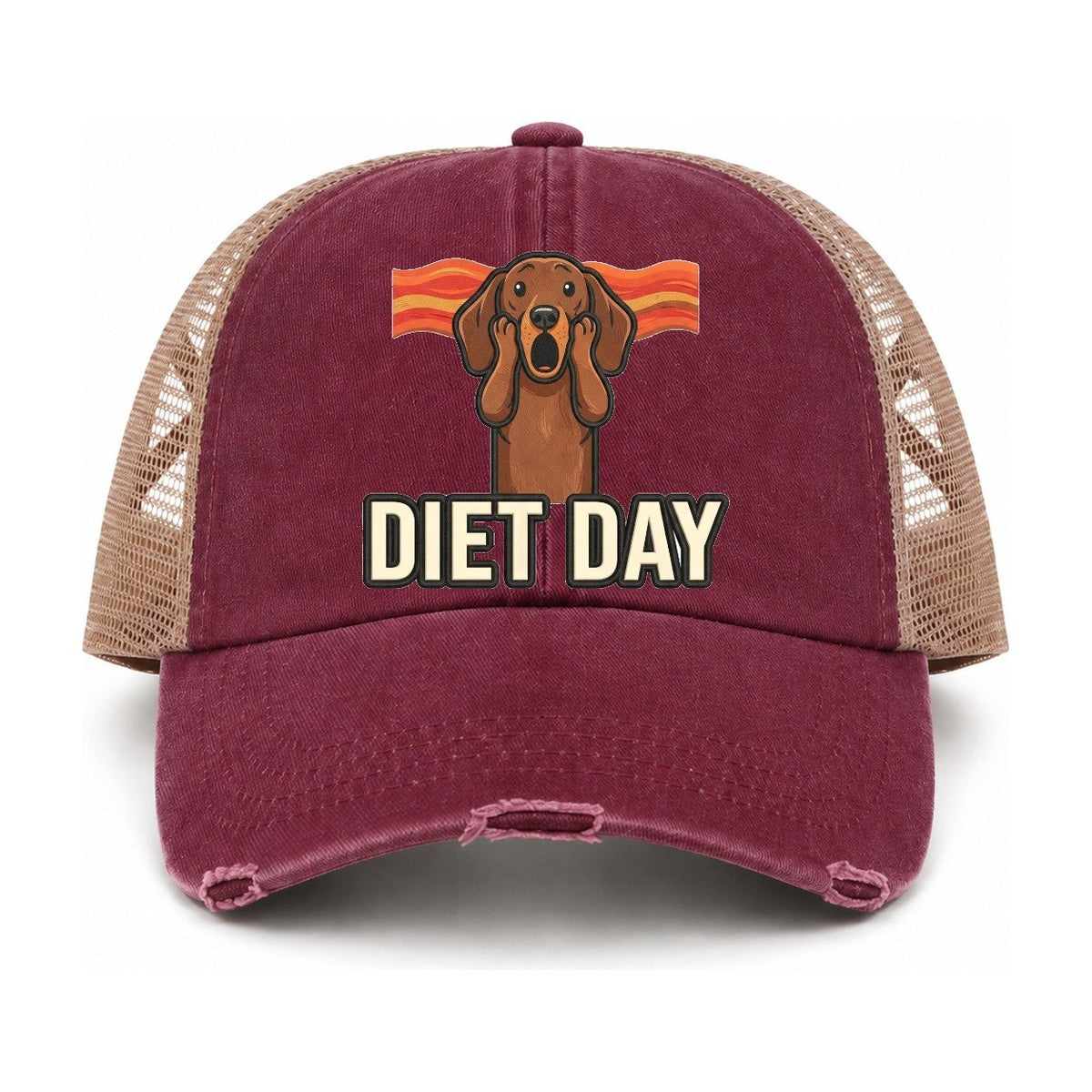Burgundy-Khaki — front view