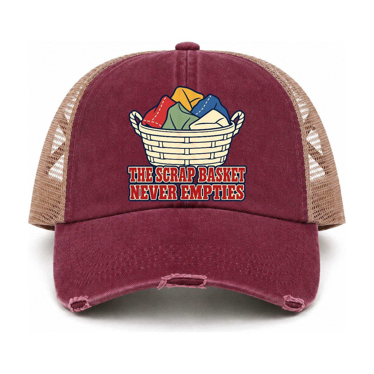 Burgundy-Khaki — front view