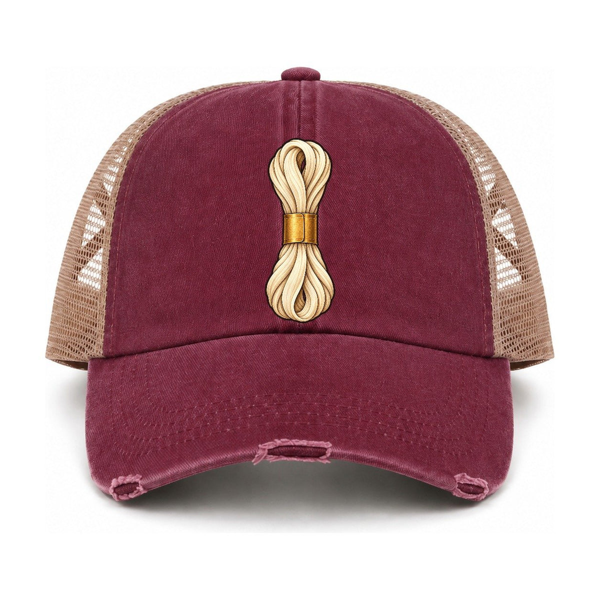 Burgundy-Khaki — front view