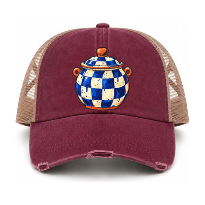 Burgundy-Khaki — front view