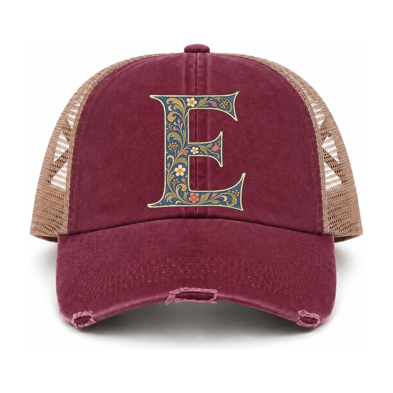 Burgundy-Khaki — front view