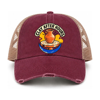 Burgundy-Khaki — front view
