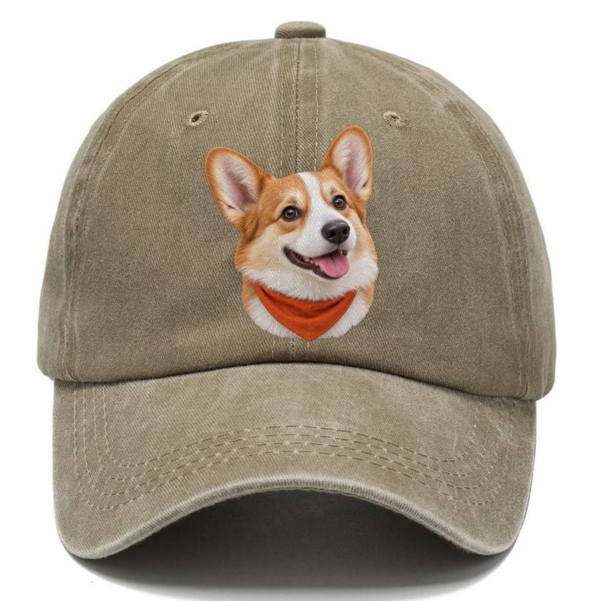 Corgi Autumn Bandana Character Club Classic Cap – Warm Sand