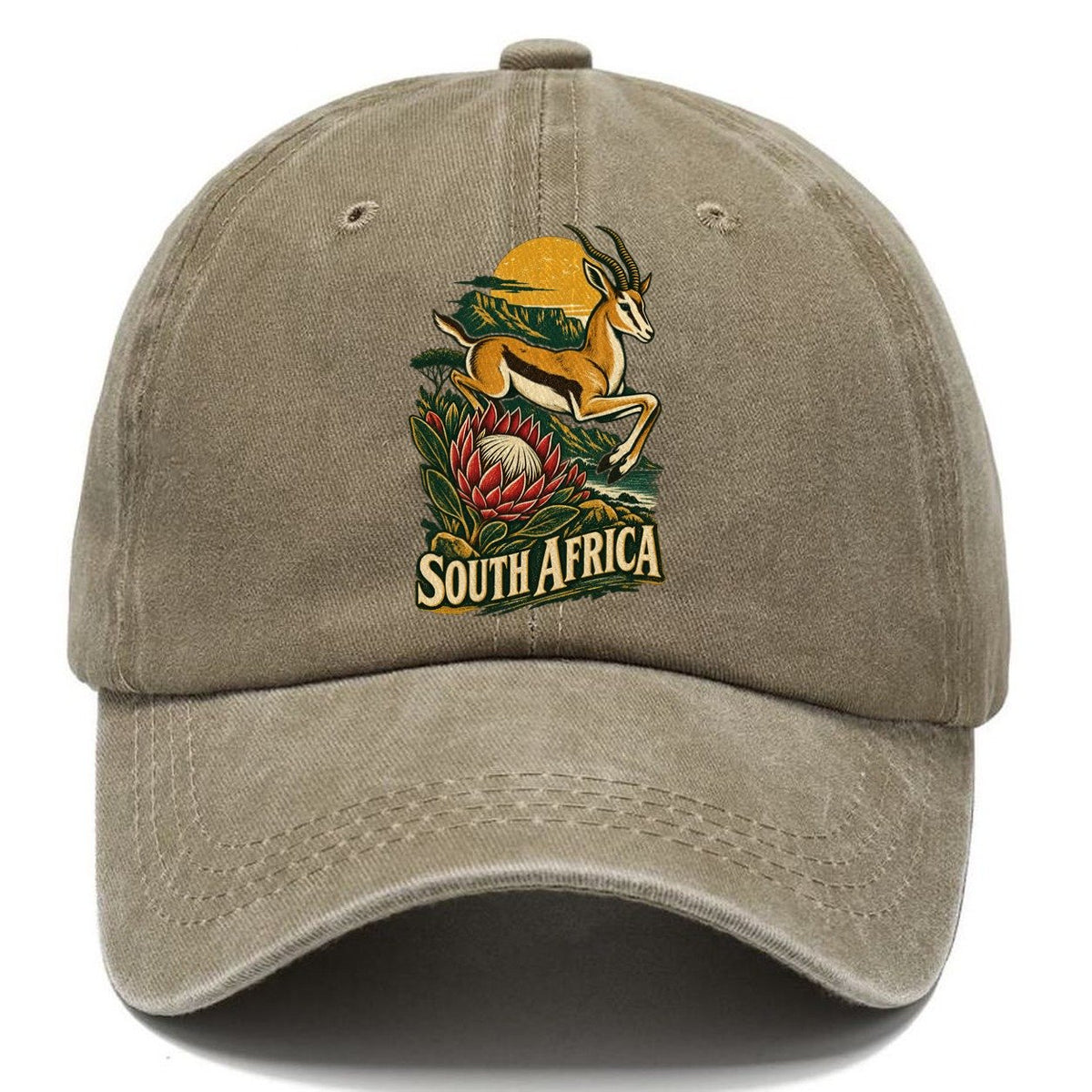 South Africa Springbok Protea Classic Cap – Warm Sand