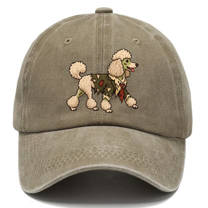 One Poodle In Halloween Costume Zombie With A Torn Collar And A Few Patch Stitches Halloween Dog Parade Classic Cap – Warm Sand