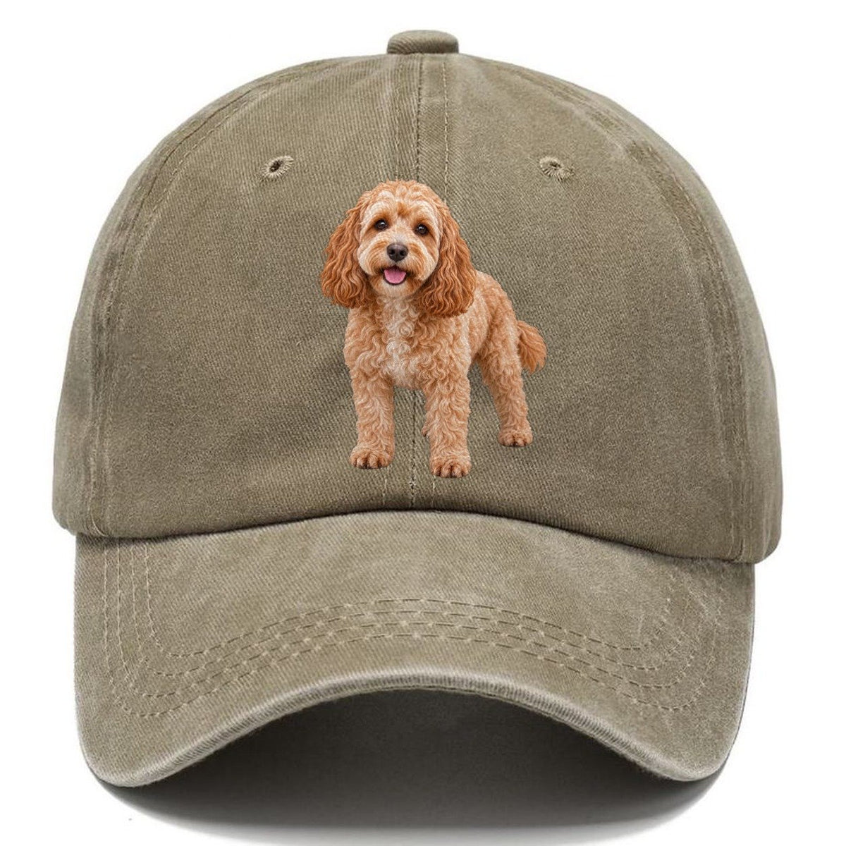 Cockapoo Standing Top Breeds Classic Cap – Warm Sand