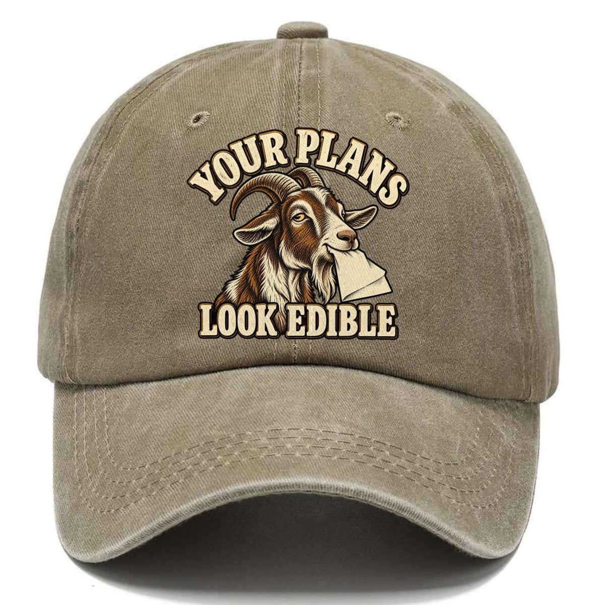 Goat Edible Plans Character Club Classic Cap – Warm Sand